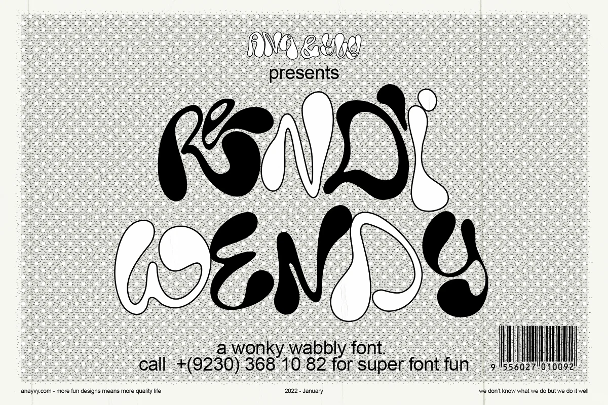 Bild 2 von der Font "Rendi Wendy"