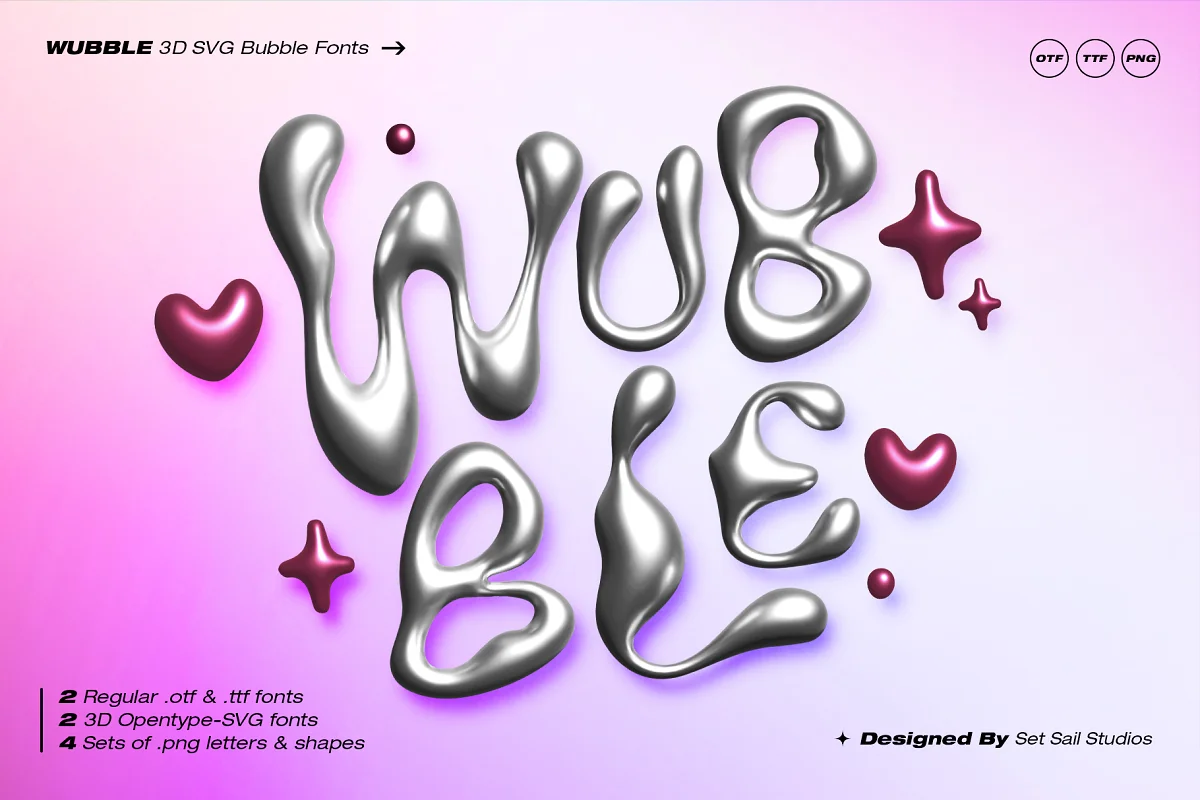 Bild 2 von dem Letterset "Wubble SVG"