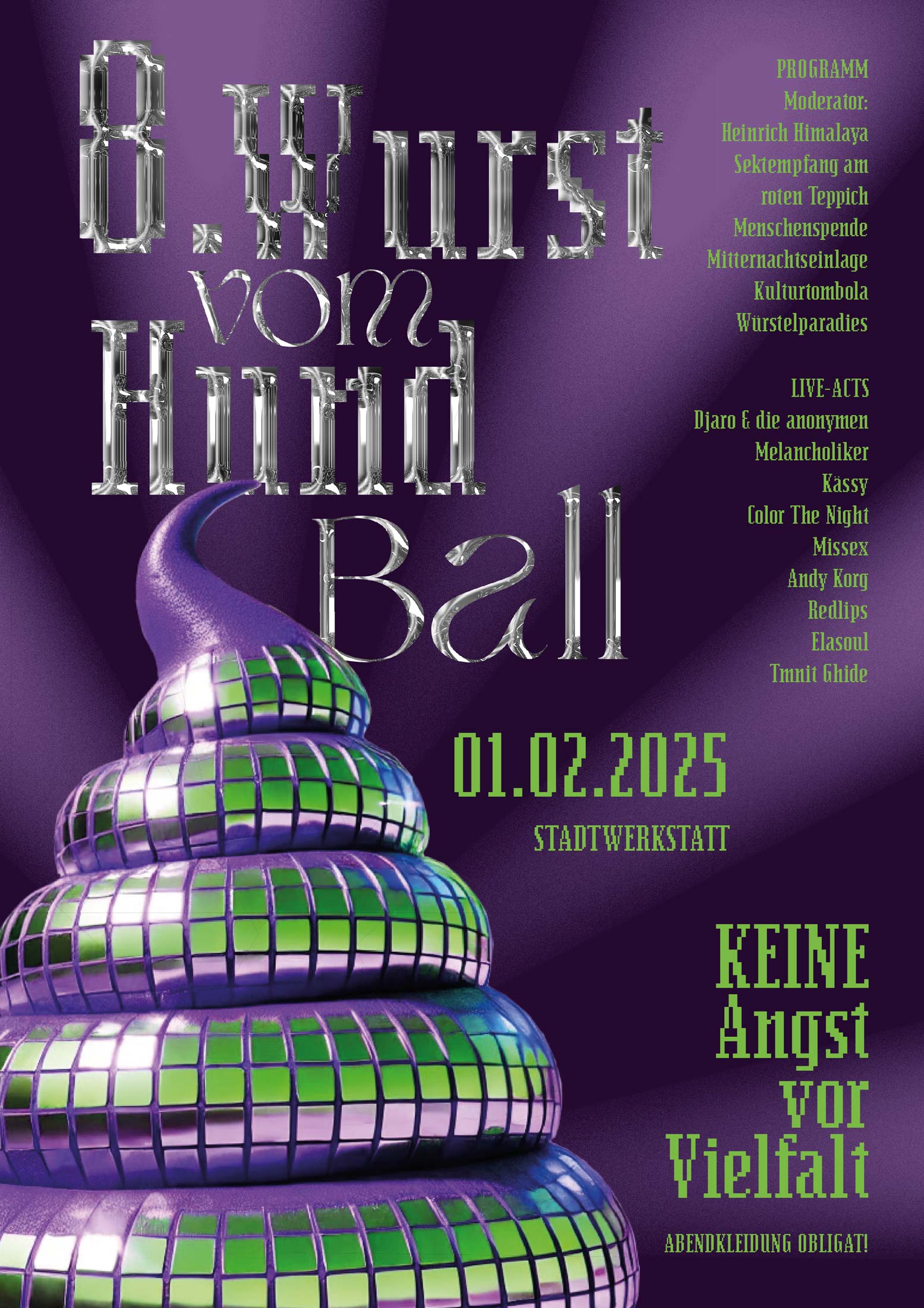 Wurst vom Hund Plakat Berthold