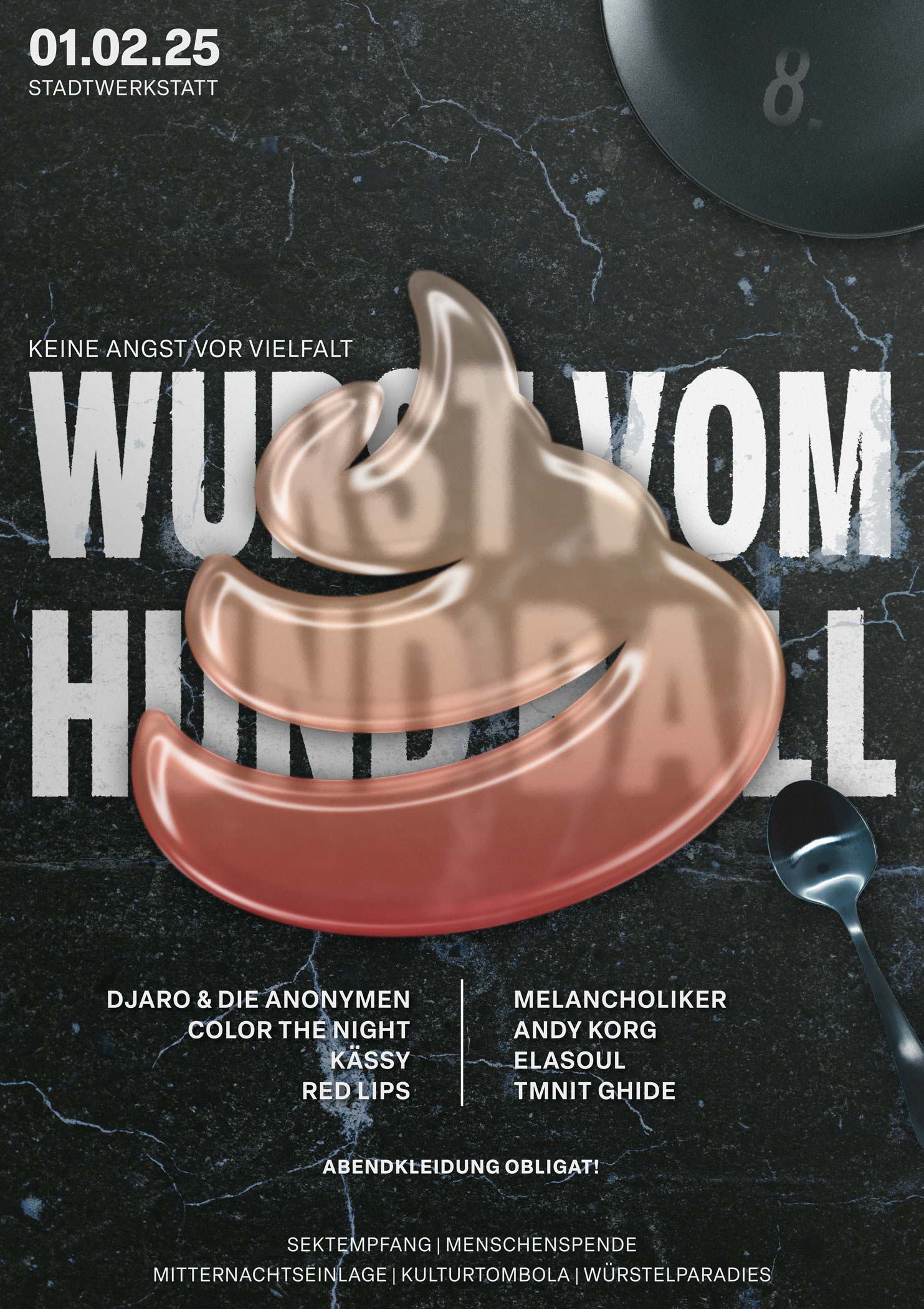 Wurst vom Hund Plakat Gerlinger