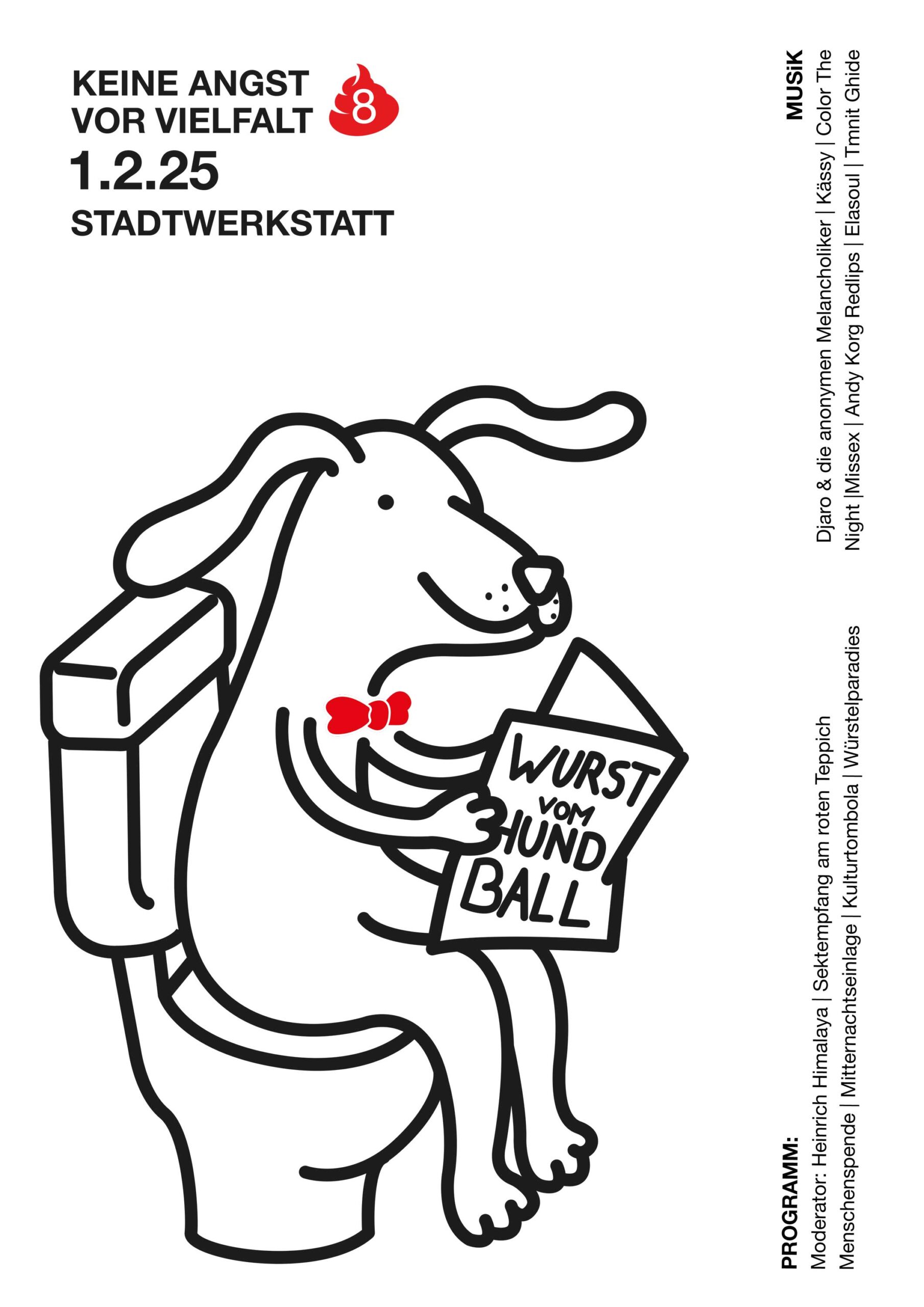 Wurst vom Hund Plakat Mössenböck