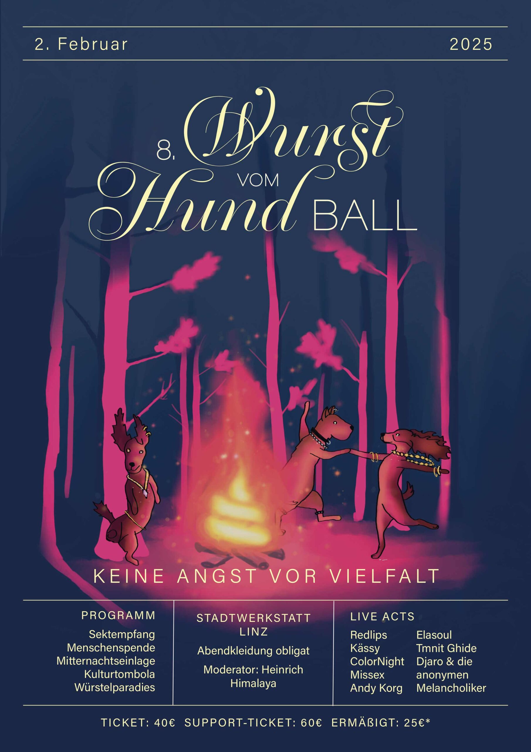 Wurst vom Hund Plakat Tiefenböck